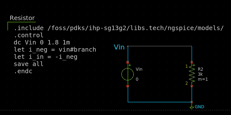 Resistor V-I curve