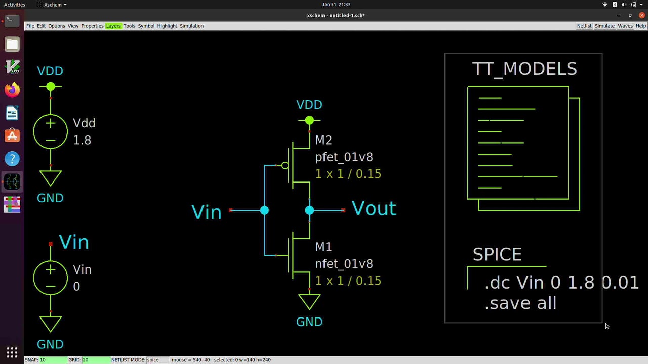 CMOS Inverter Layout