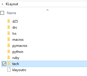 KLayout folder