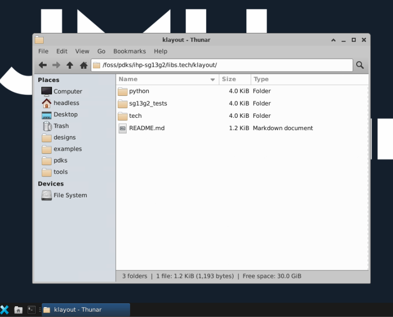 KLayout folder