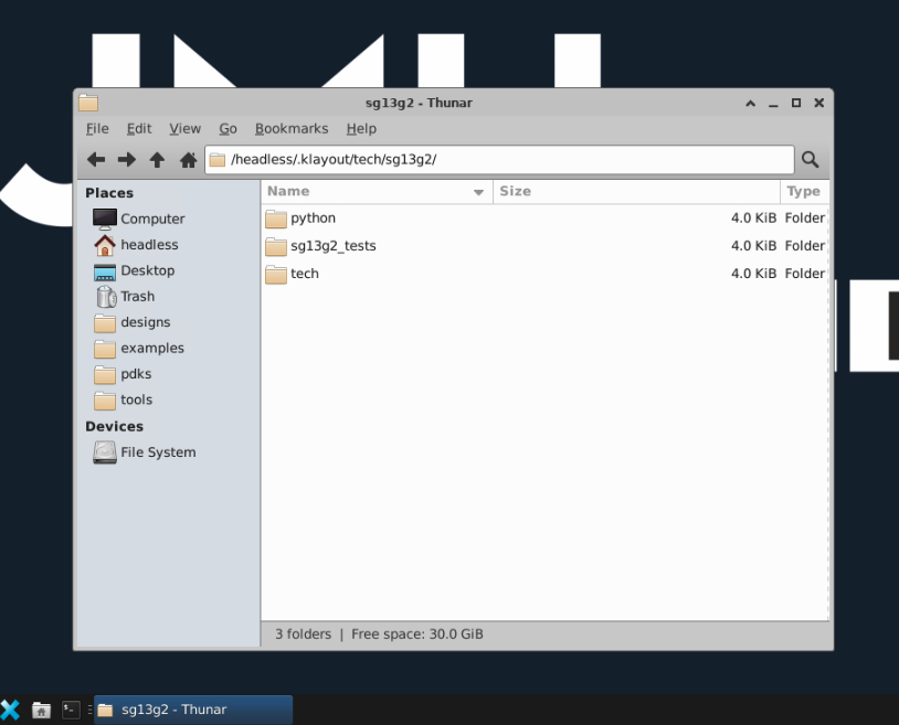 KLayout folder
