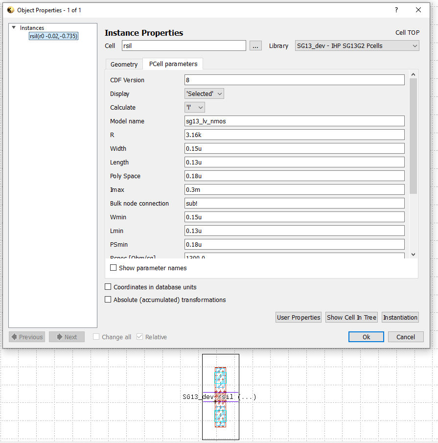 CMOS  inverter design using Klayout